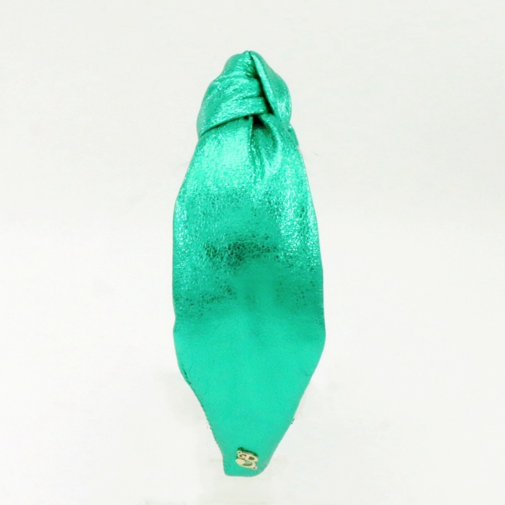 136. The Brooke Shade Metallic Christmas Green Low Knot - Picture 2 of 4